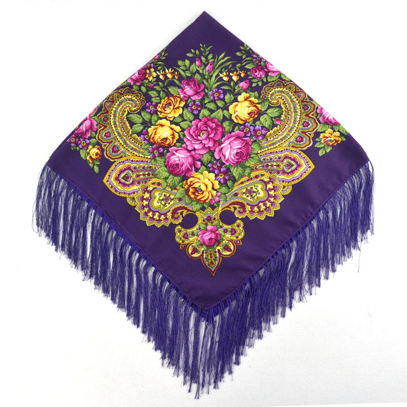 Ethnic Style Vintage Tassel Square Toe Beard Scarfs