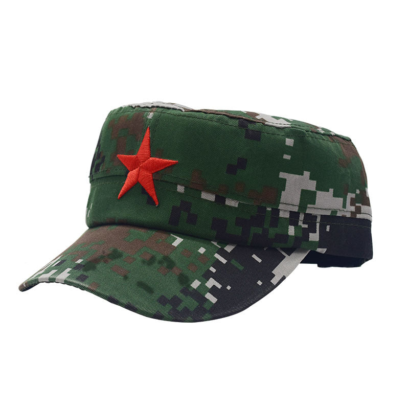 Adult Five-pointed Star Military Training Days Flat Kids' Headwear