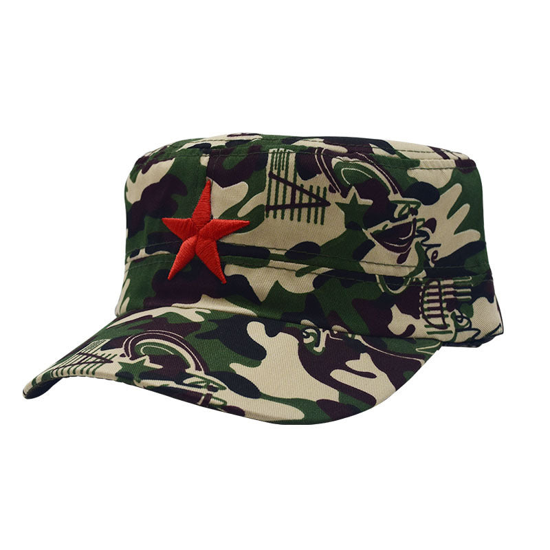 Adult Five-pointed Star Military Training Days Flat Kids' Headwear