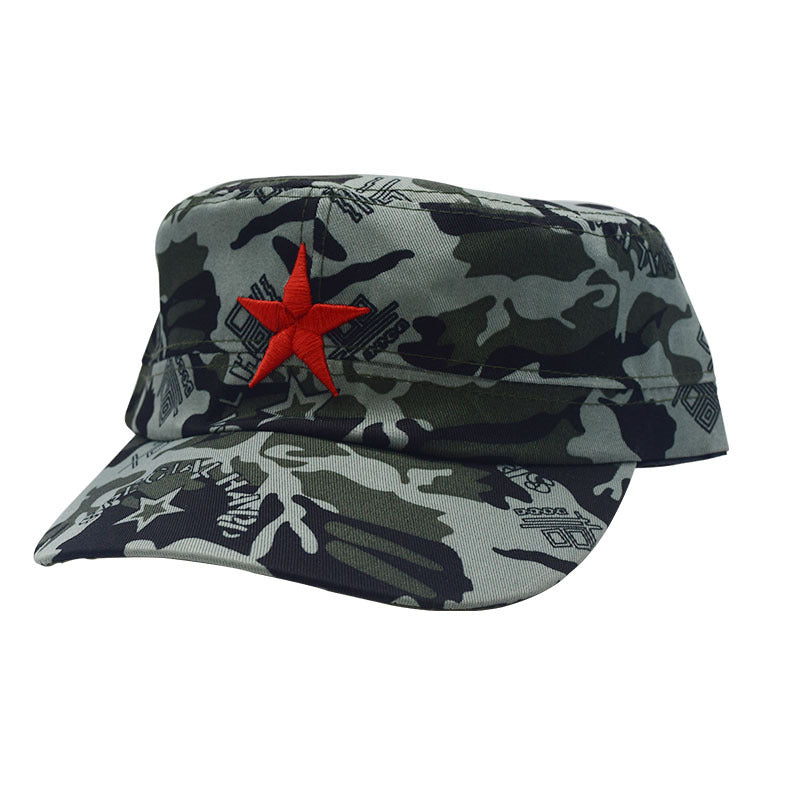 Adult Five-pointed Star Military Training Days Flat Kids' Headwear