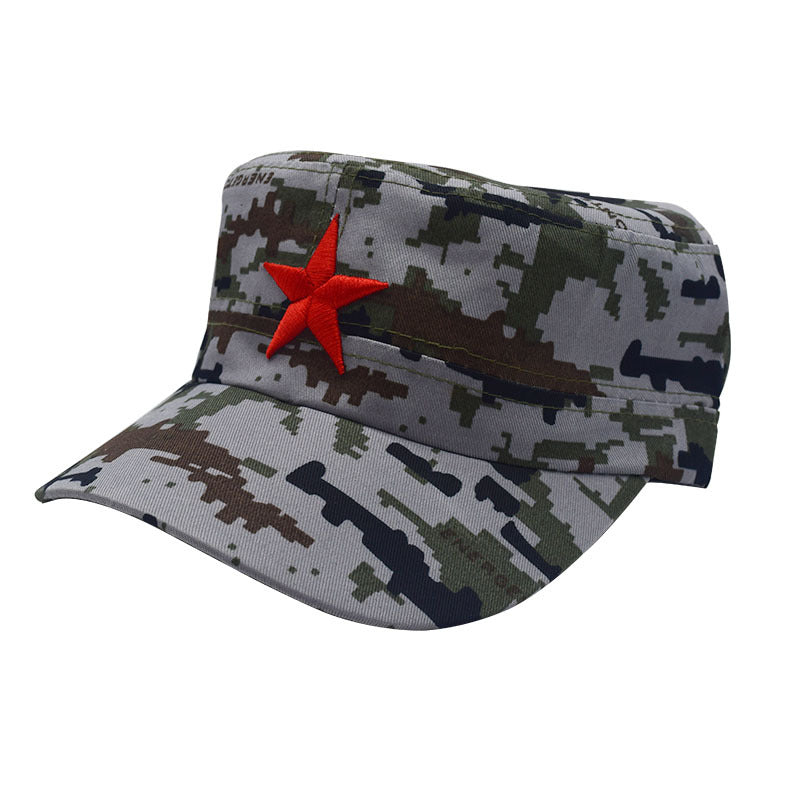 Adult Five-pointed Star Military Training Days Flat Kids' Headwear