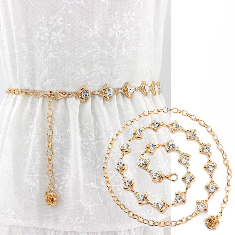 Women's Dress Female Ornament Waist Chain Fine Belts