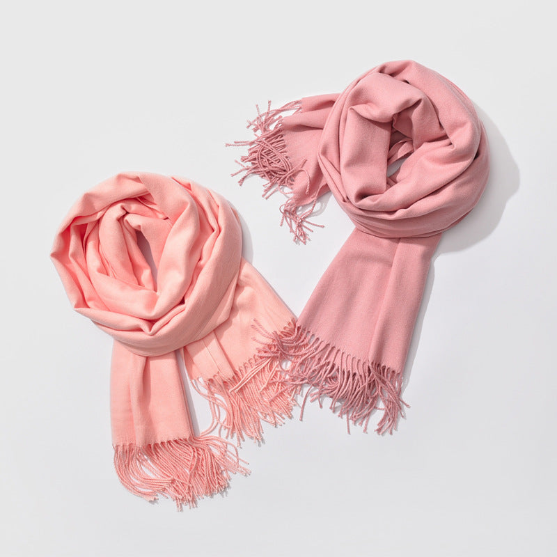 Women's Long Keep Warm Pure Color Korean Style Air Scarfs