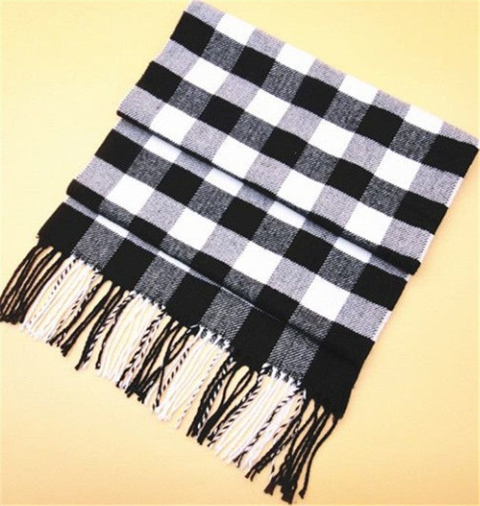 Women's & Men's Warm Korean Style British Plaid Classic Scarfs