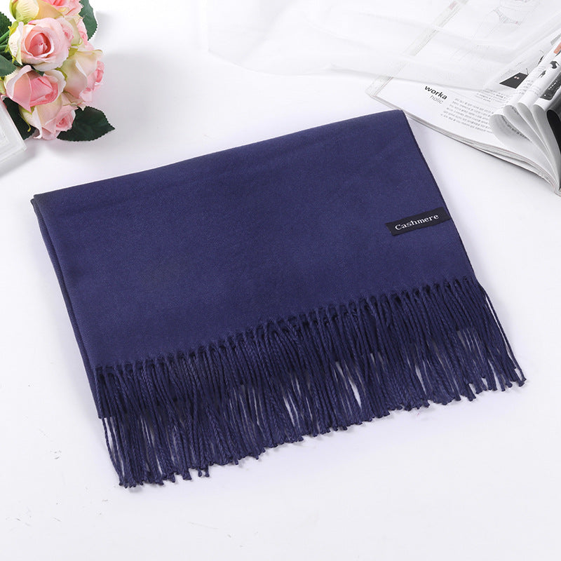 Women's & Men's Solid Color Artificial Cashmere Winter High-grade Scarfs