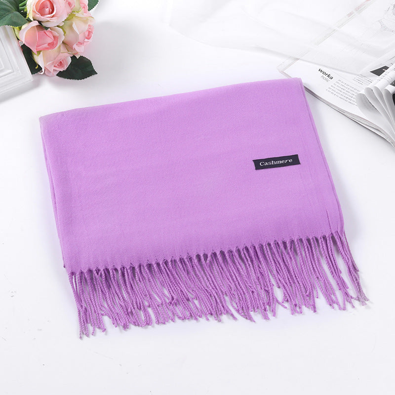 Women's & Men's Solid Color Artificial Cashmere Winter High-grade Scarfs