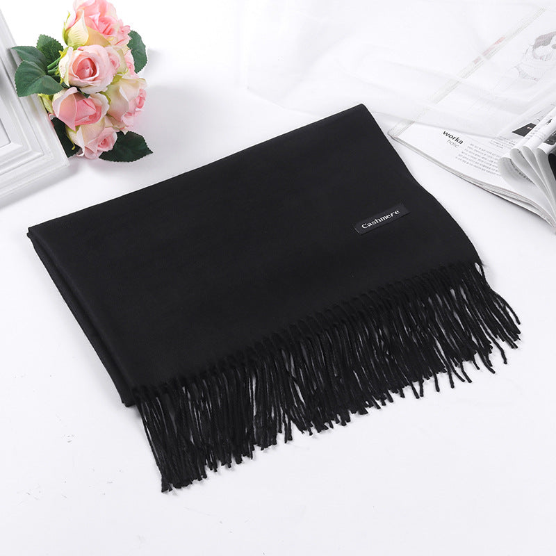 Women's & Men's Solid Color Artificial Cashmere Winter High-grade Scarfs