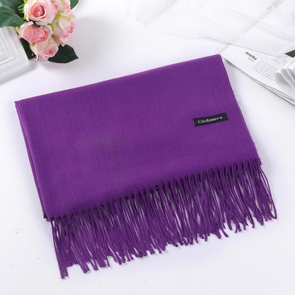 Women's & Men's Solid Color Artificial Cashmere Winter High-grade Scarfs