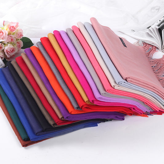 Women's & Men's Solid Color Artificial Cashmere Winter High-grade Scarfs