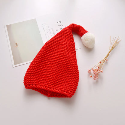 Children's Candy Knitted Big Ball Cute Warm Solid Color Elf Kids' Headwear