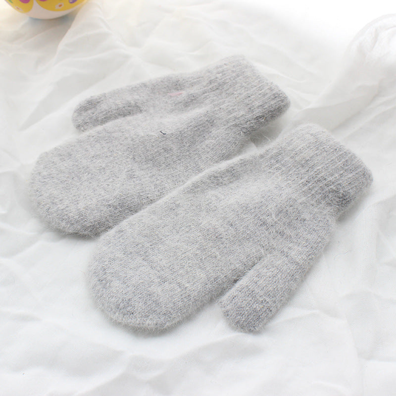 Women's Winter Thickened Plush Wool Warm Cute Gloves