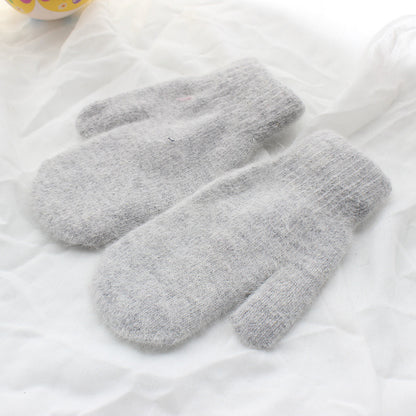 Women's Winter Thickened Plush Wool Warm Cute Gloves