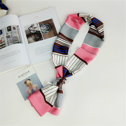 Women's Small Silk Korean Fashion Decorative Satin Scarfs