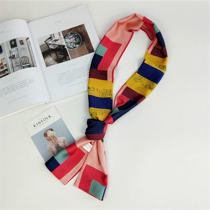 Women's Small Silk Korean Fashion Decorative Satin Scarfs