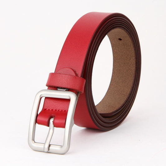 Retro Pin Buckle Cowhide Korean Style Cattlehide Leather Fashion Belts