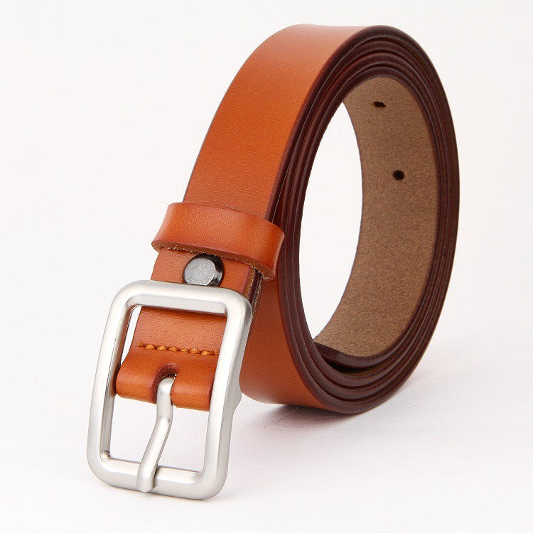 Retro Pin Buckle Cowhide Korean Style Cattlehide Leather Fashion Belts