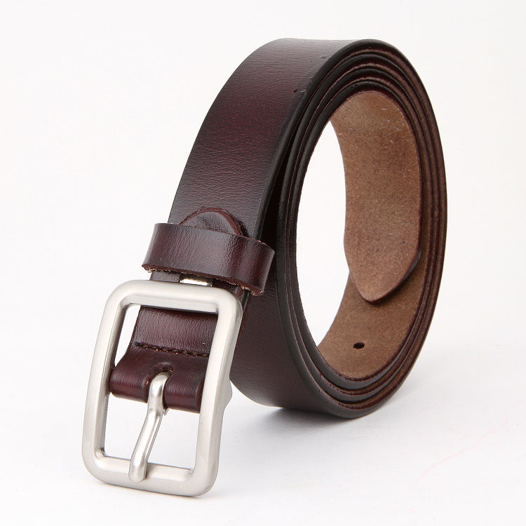 Retro Pin Buckle Cowhide Korean Style Cattlehide Leather Fashion Belts