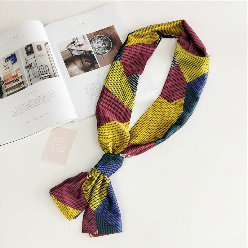 Women's Small Silk Korean Fashion Decorative Satin Scarfs