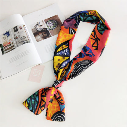 Women's Small Silk Korean Fashion Decorative Satin Scarfs