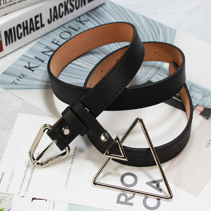 Women's Korean Jeans Round Buckle Pin Gifts Belts