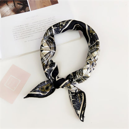 Women's Small Square Towel Silk Professional Stewardess Scarfs