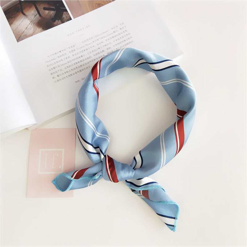 Women's Small Square Towel Silk Professional Stewardess Scarfs