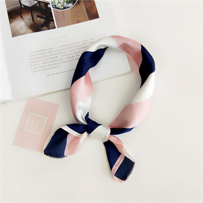 Women's Small Square Towel Silk Professional Stewardess Scarfs