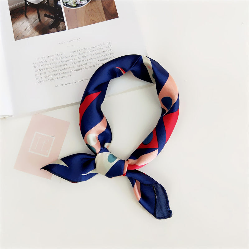 Women's Small Square Towel Silk Professional Stewardess Scarfs