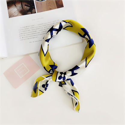 Women's Small Square Towel Silk Professional Stewardess Scarfs