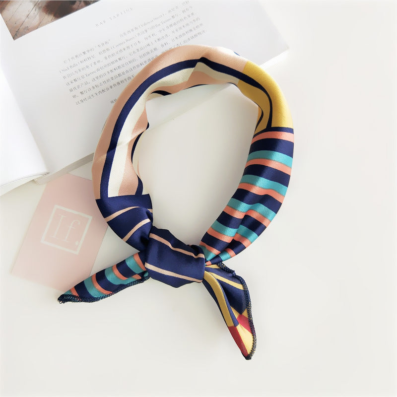 Women's Small Square Towel Silk Professional Stewardess Scarfs