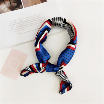 Women's Small Square Towel Silk Professional Stewardess Scarfs