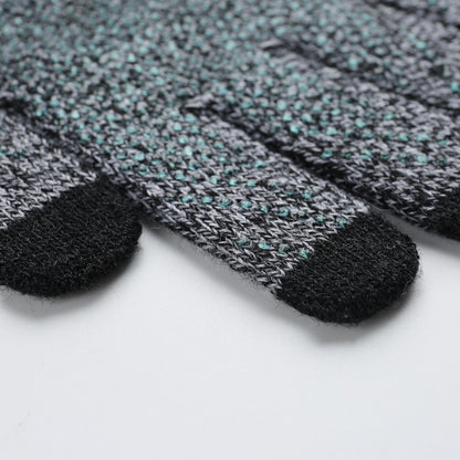 Women's & Men's Knitted Couple Warm Wool Fleece-lined Finger Gloves