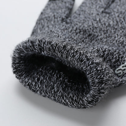 Women's & Men's Knitted Couple Warm Wool Fleece-lined Finger Gloves