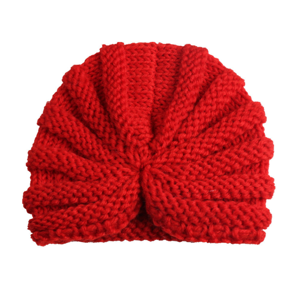 Children's Color Woolen Hat Soft Comfortable Sleeve Kids' Headwear