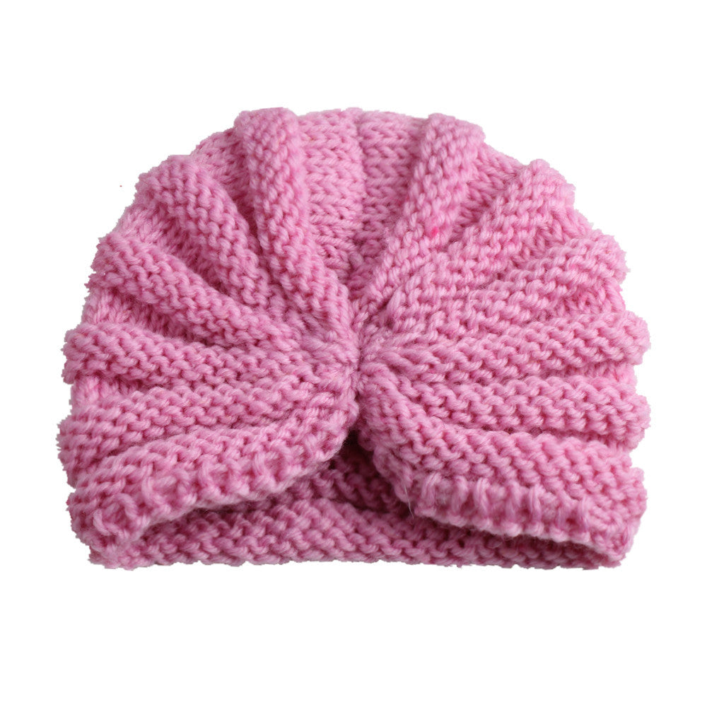 Children's Color Woolen Hat Soft Comfortable Sleeve Kids' Headwear