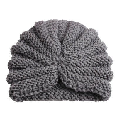 Children's Color Woolen Hat Soft Comfortable Sleeve Kids' Headwear