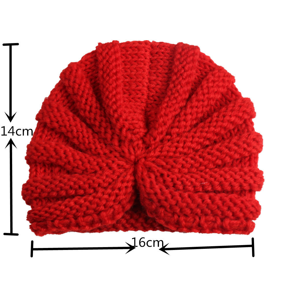 Children's Color Woolen Hat Soft Comfortable Sleeve Kids' Headwear