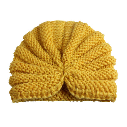 Children's Color Woolen Hat Soft Comfortable Sleeve Kids' Headwear