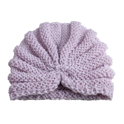 Children's Color Woolen Hat Soft Comfortable Sleeve Kids' Headwear