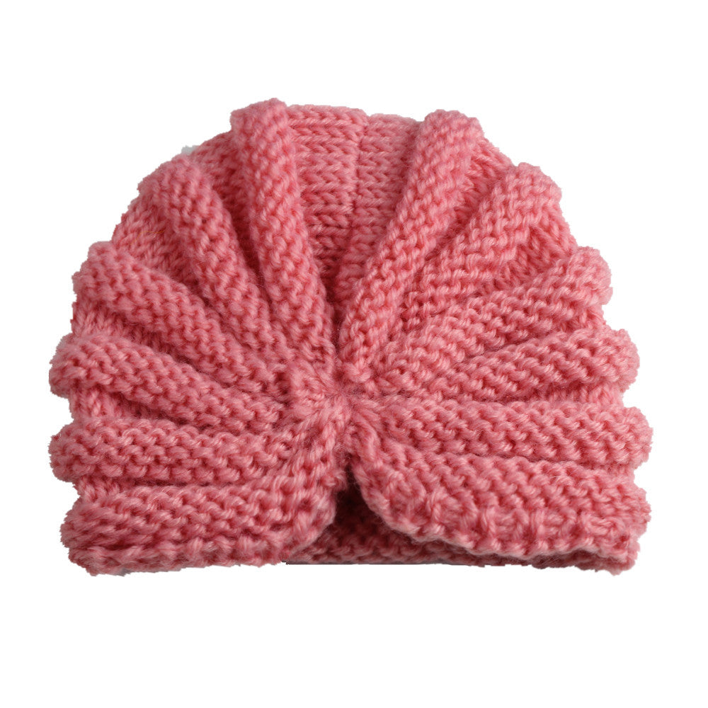 Children's Color Woolen Hat Soft Comfortable Sleeve Kids' Headwear