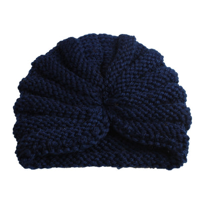 Children's Color Woolen Hat Soft Comfortable Sleeve Kids' Headwear