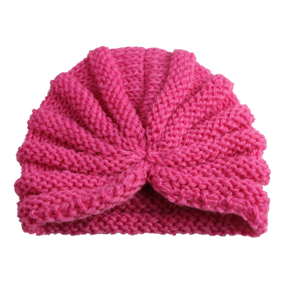 Children's Color Woolen Hat Soft Comfortable Sleeve Kids' Headwear