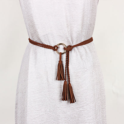 Women's Decorative Fine Twist Waist Strap Dress Summer Belts