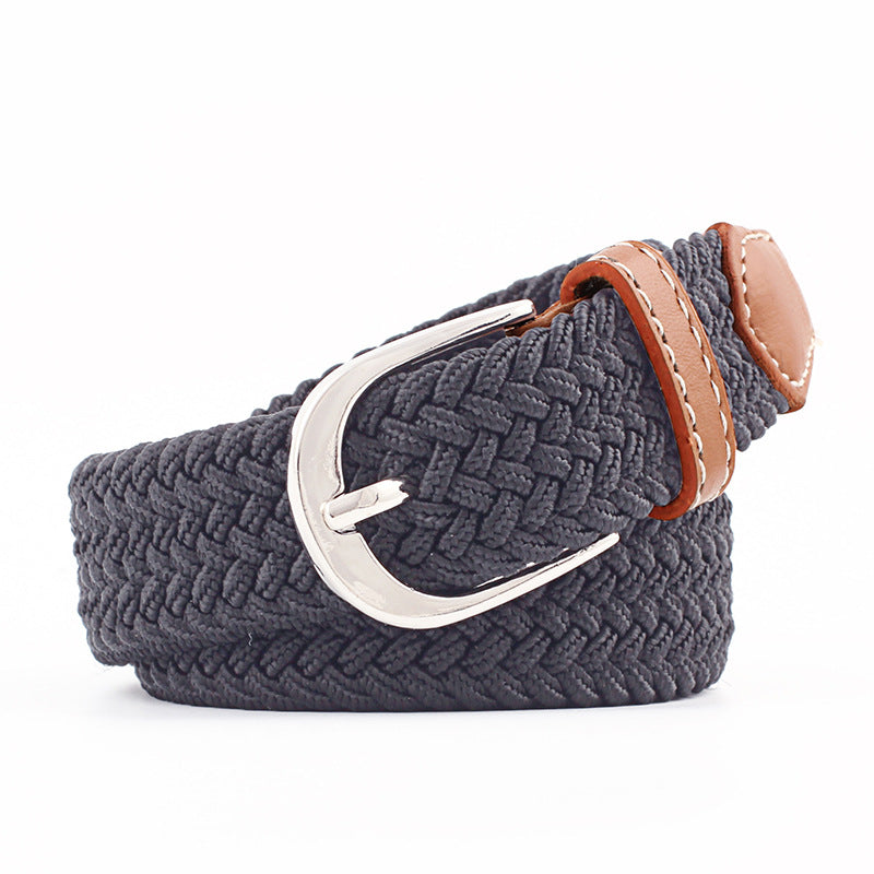 Pin Buckle Canvas Elastic Stretch Green Belts