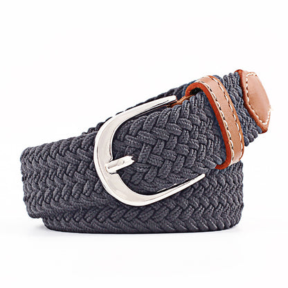 Pin Buckle Canvas Elastic Stretch Green Belts