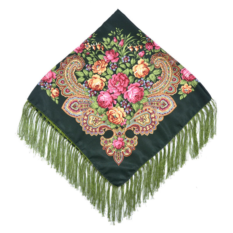 Ethnic Style Vintage Tassel Square Toe Beard Scarfs