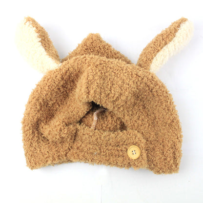 Winter Cartoon Knitted Plush Thickened Rabbit Kids' Headwear