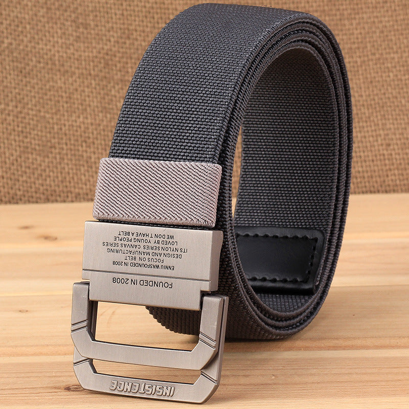 Men's Nylon Elastic Band Stretch Tactical Outdoor Korean Weaving Belts