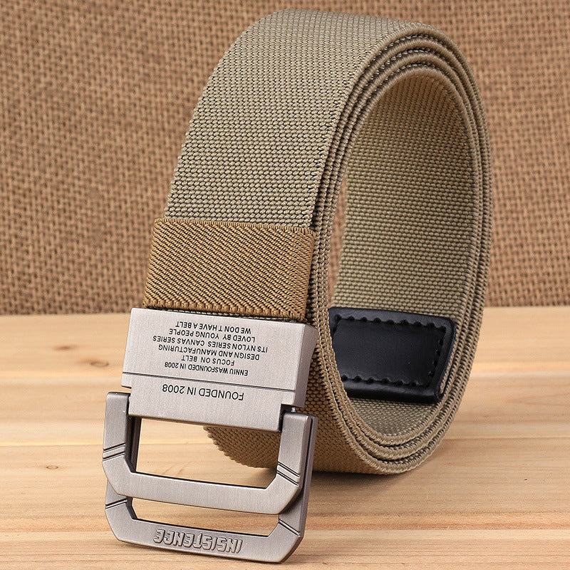 Men's Nylon Elastic Band Stretch Tactical Outdoor Korean Weaving Belts