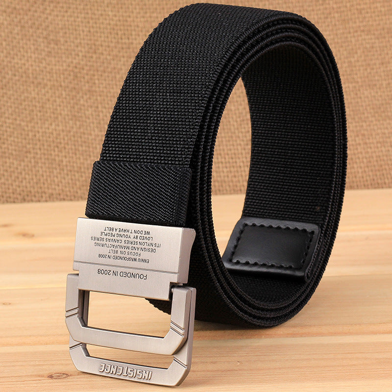 Men's Nylon Elastic Band Stretch Tactical Outdoor Korean Weaving Belts